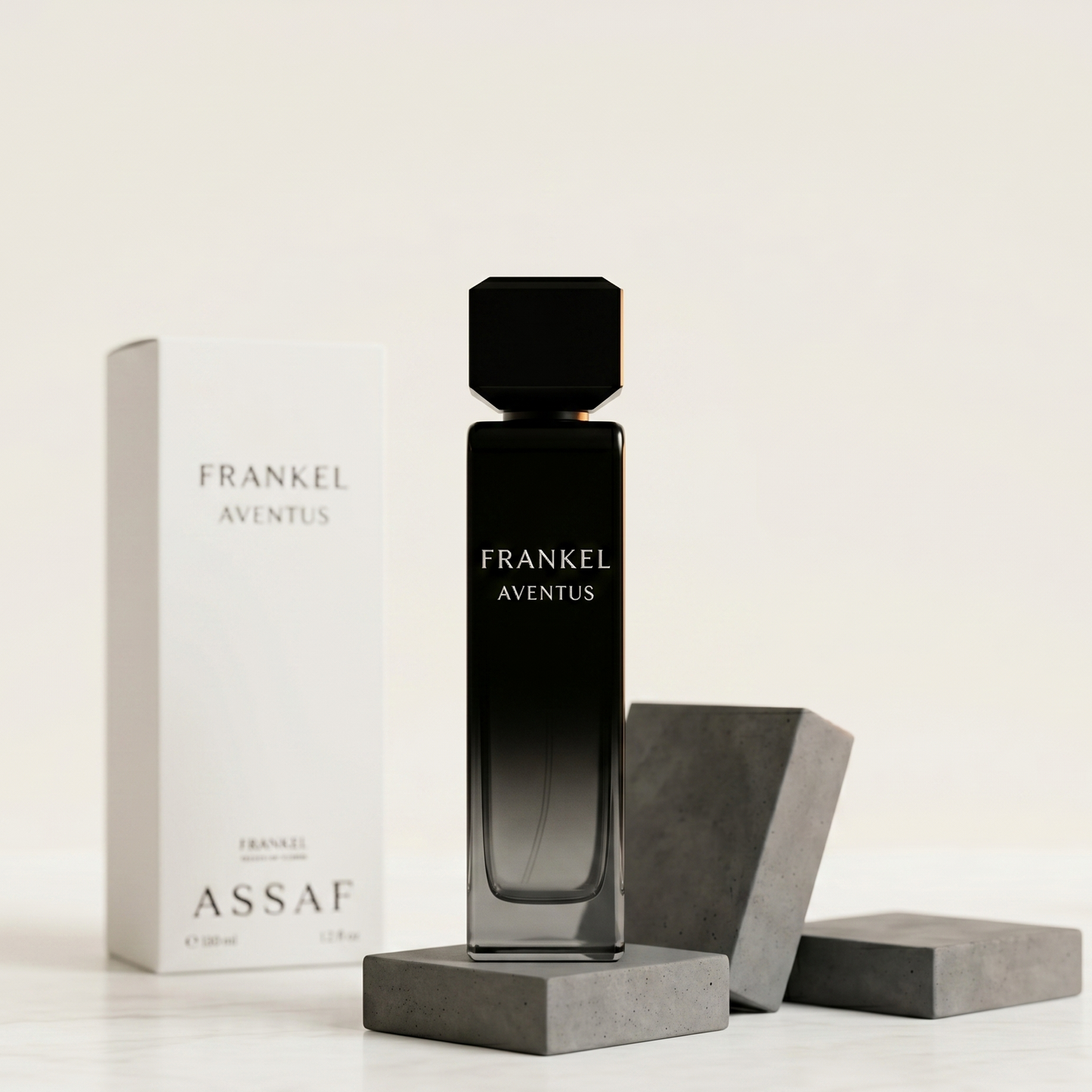 : Assaf Frankel Aventus 100ml Eau de Parfum bottle, a premium men’s fragrance with pineapple and smoky birch notes available in Pakistan.