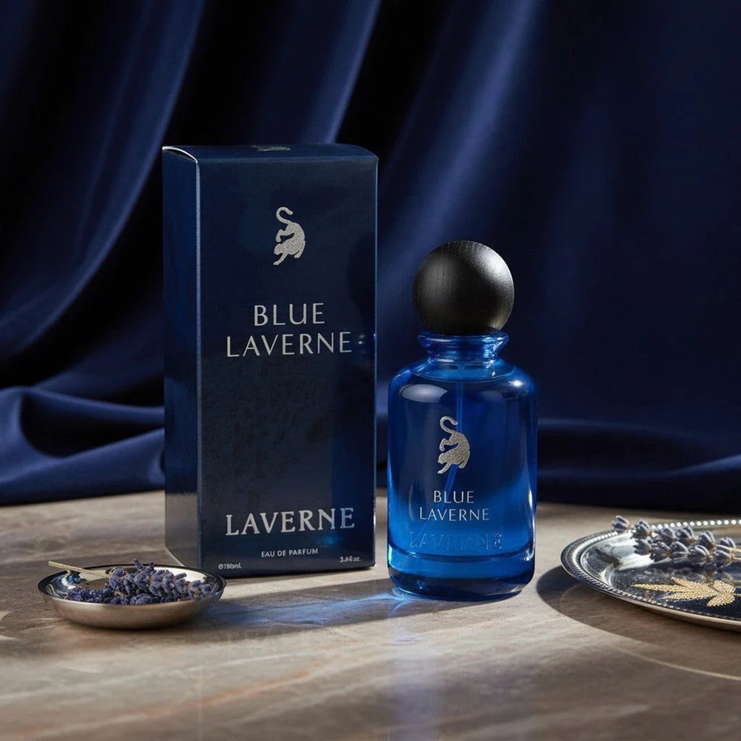 Blue Laverne Luxury Eau de Parfum – Long-Lasting Fresh, Spicy & Smoky Best Fragrance with Lemon, Patchouli & Incense