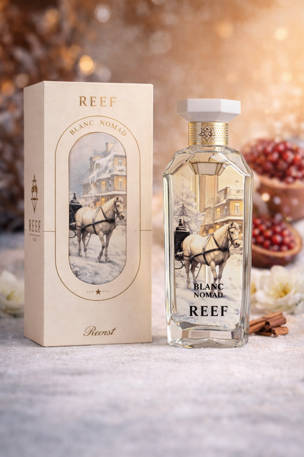 Blanc Nomad Reef perfume in Pakistan warm spicy fragrance elegant luxury bottle long lasting scent for men and women
