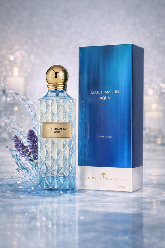 Blue Diamond Aqua perfume in Pakistan fresh aquatic fragrance long lasting luxury bottle for men and women