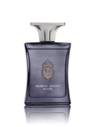 Arabian Knight Silver 100ml by Arabian Oud - Geranium, Musk, Amber Perfume Spray Brand New