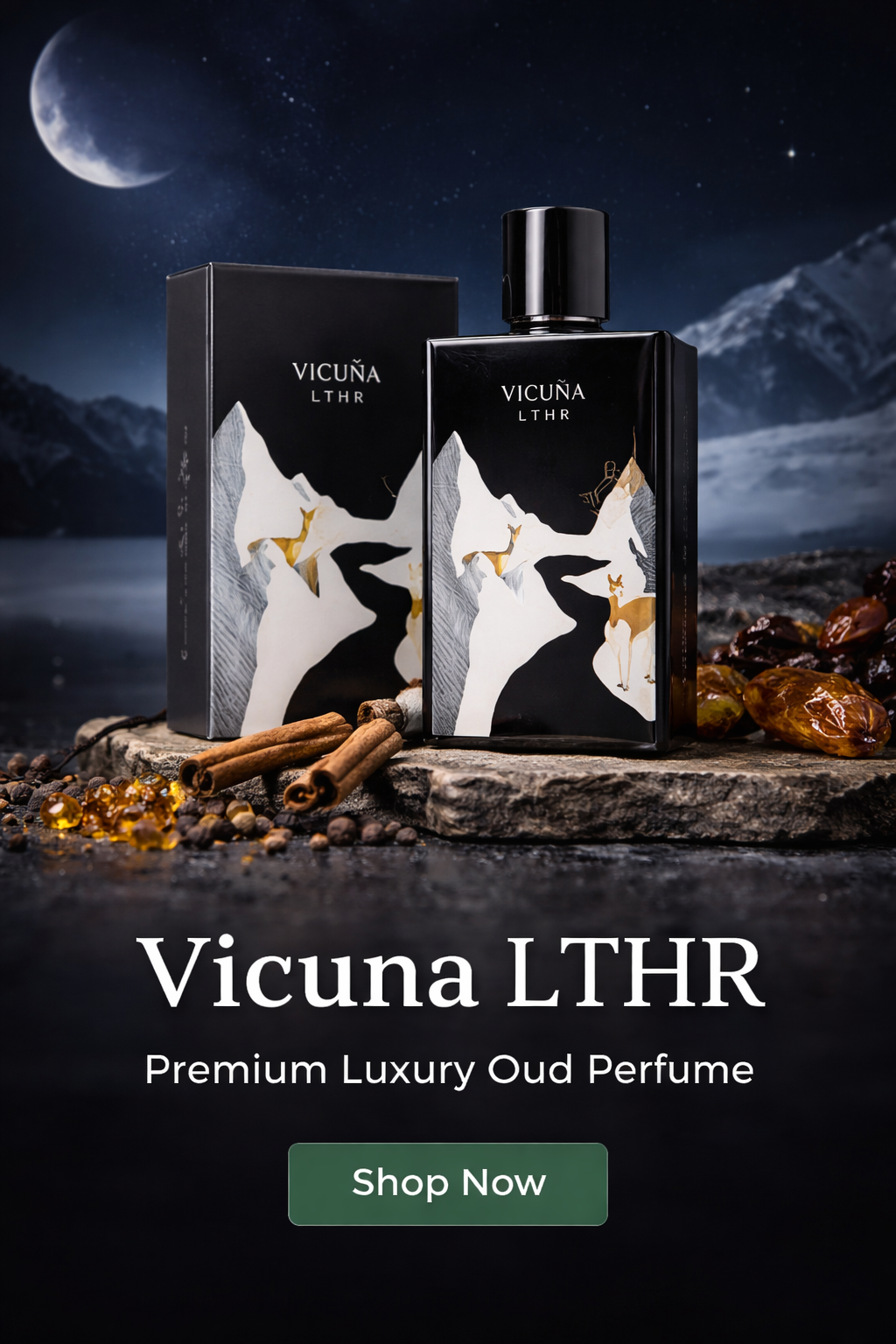 Vicuna LTHR perfume in Pakistan luxury oud fragrance with long lasting scent premium bottle for men